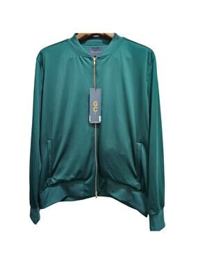 GOOD COUNSEL track jacket Size XL Green Gold New